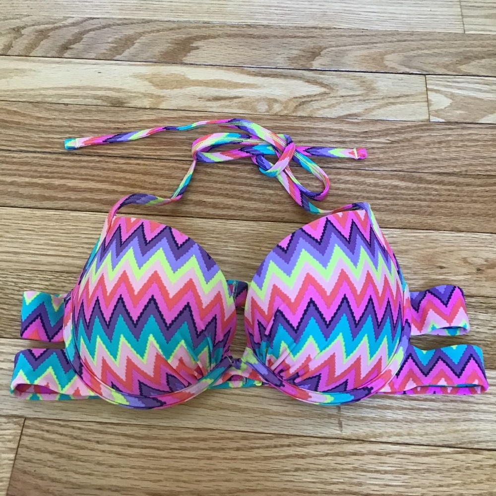 Aerie Push Up Bikini Top, multicolored, Size 34B
